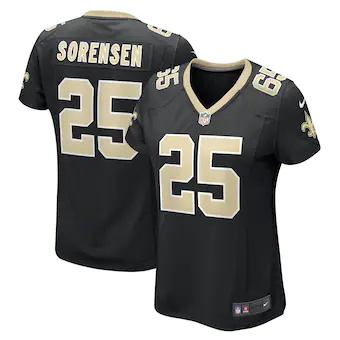 womens nike daniel sorensen black new orleans saints game p